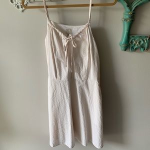 Baby Pink Pinstripe Spaghetti Strap Dress